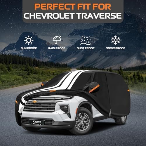 Kayme Heavy Duty Car Cover Custom Fit for Chevrolet Traverse (2008-2026)