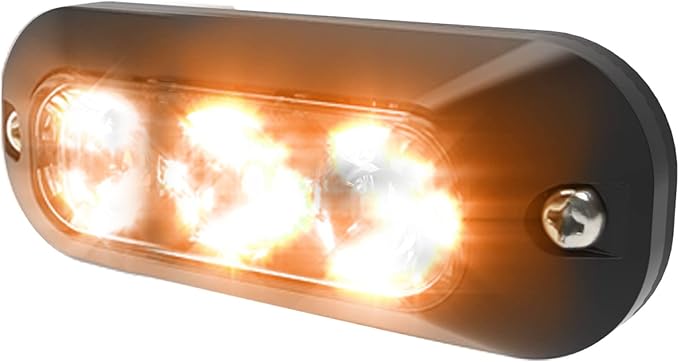 ECCO LED Stop-Tail-Turn-Reverse Warning Light LEDs Amber White 12V 24V Surface Mount Waterproof Warning Light Construction Caution Lights for Truck Off Road car Commercial Vehicles, 5 Year Warranty