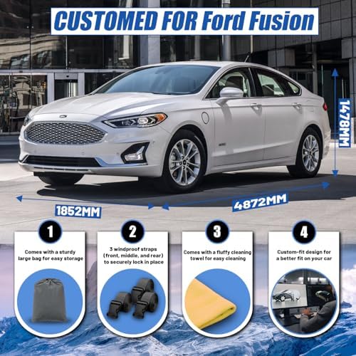 Car Cover Custom Fit for Ford Fusion Sedan (2005-2026)