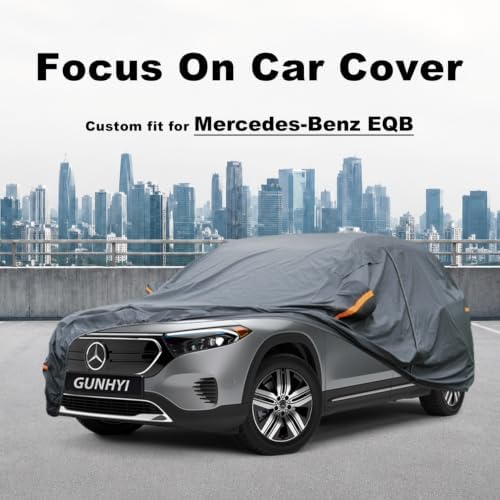 GUNHYI Premium Car Cover Custom Fit Mercedes-Benz EQB, 16 Layers Heavy Duty Car Cover Waterproof All Weather with Zipper Door for Sun Rain Snow Dust Uv Protection