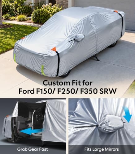 Wigoo Ford F150 F250 F350 Truck Cover 2009-2026, Waterproof All Weather