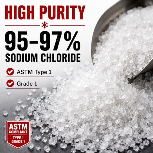 EASYGO PRODUCTS Independent Salt - Snow and Ice Melt Salt for Driveway, Sidewalk, Highway - 50 Pounds 4 Pack