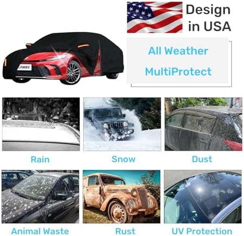 Waterproof Car Cover for Toyota Camry 1996-2026, Honda Accord 2001-2026