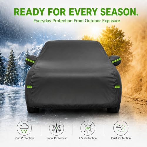 Car Cover for Toyota RAV4, Waterproof with Door Zipper
