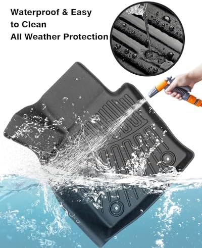 Powerty Floor Mats for 2023-2026 2027 Mazda CX50 CX-50 All Weather 3D TPE Anti-Slip Car Liners for 1st & 2nd Row Accessories