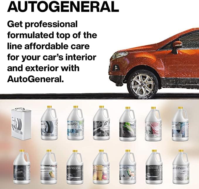AutoGeneral Car Wash Shampoo - Concentrated Automotive Shampoo for Efficient Deep Clean & Shine of Car Exterior - Pre-Wax Wash For Auto Detailing - Foaming Soap - pH Balanced & Low VOC - 55 Gallon