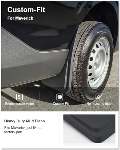 Kiwi Master No Drill Mud Flaps for 2022-2026 Ford Maverick