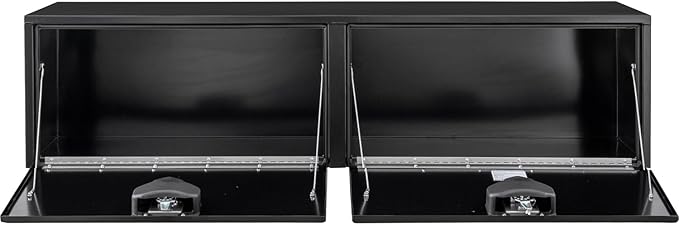 Buyers Products 1702325 Black Steel Underbody Truck Tool Box – 18 x 18 x 72 Inch - Truck Bed & Underbelly RV Storage Box, Locking T-Latch, Weather-Resistant, Heavy-Duty Flatbed Job Box, Made in USA