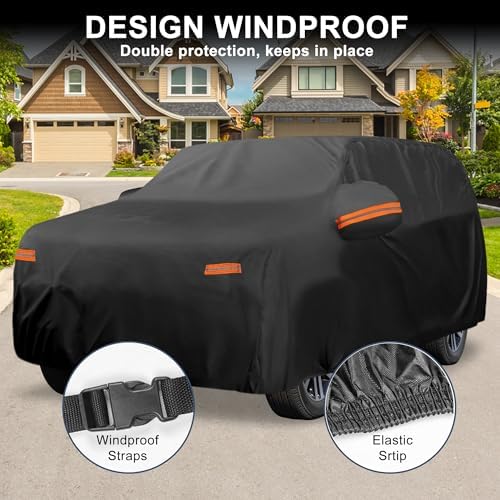 X AUTOHAUX Waterproof Full Car Cover for Toyota 4Runner 210D-PU w/Zipper