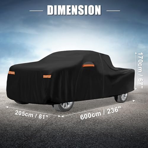 X AUTOHAUX Waterproof Full Car Cover for Dodge for Ram Crew Cab 210D-PU