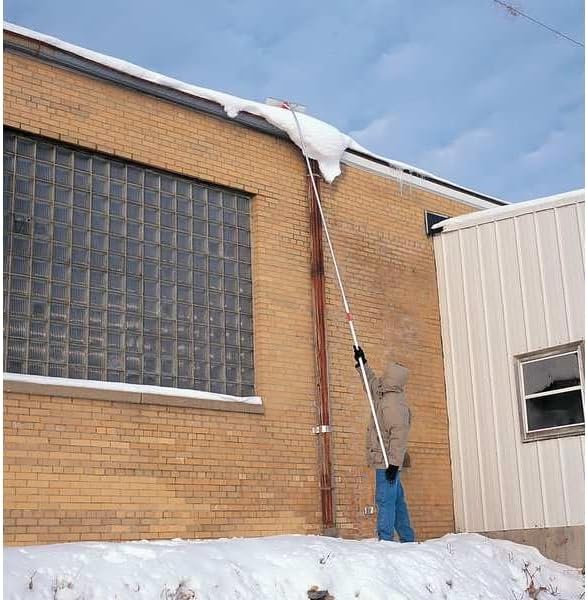 Seymour 96022 Roof Rake, 24" Aluminum Blade, “Push-Pull” Bracing, 16' 3-Section Aluminum, Cushion Grip