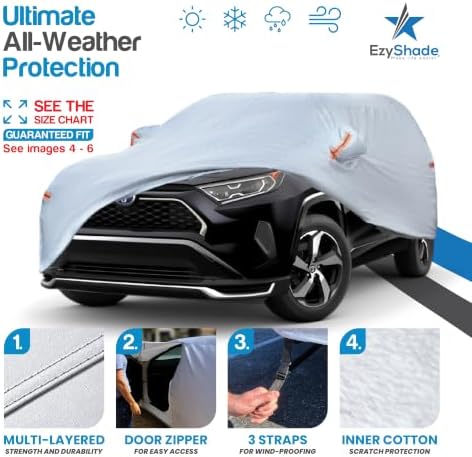 EzyShade SUV Car Cover Waterproof All Weather. See Size-Chart. Size S3