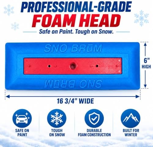 SNOBRuM - Snow Remover for Cars and Trucks - 28 to 48 inch telescoping Handle - no Scratch Snow Removal 2-Pack