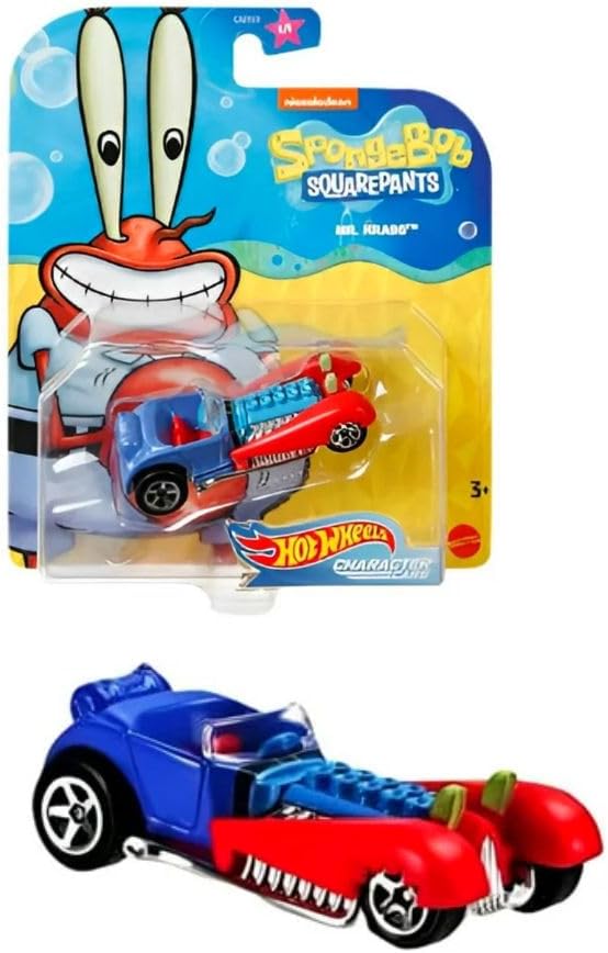 Underwater Wheels Spongebob Character Squarepants 6-Pack Car Bundle + Spongebob Yellow Bubble Van / Patrick Star / Squidward / Mr. Krabs / Plankton / Sandy Cheeks Racer Die-Cast 6 Items Bundle