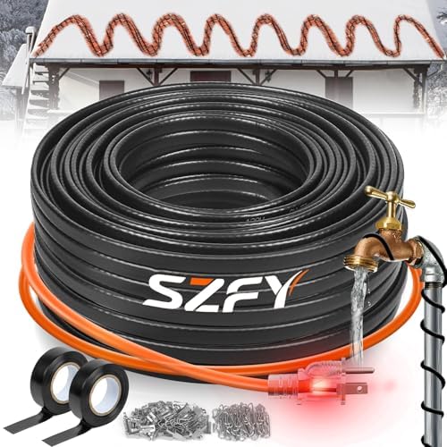 100FT Heat Tape for Water Pipes, -40°F Deicing Cable,120V 5W/FT