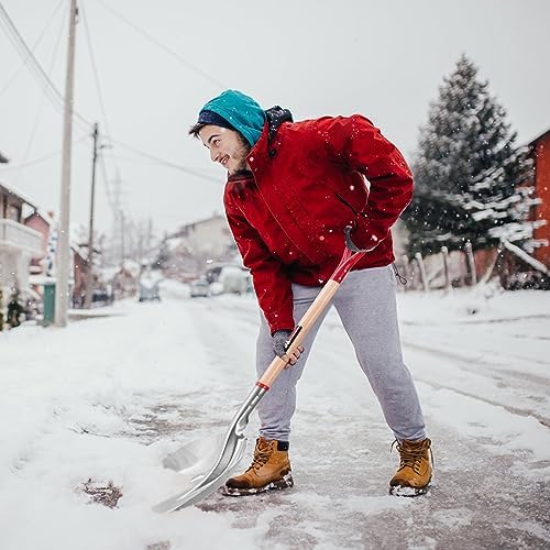 Aluminum Snow Shovel Driveway Snow Removal Tools Wide Grain Shovels