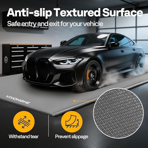 VIVOHOME Garage Floor Mat 7'9" x 18' Containment Mat with Stay Put Corner