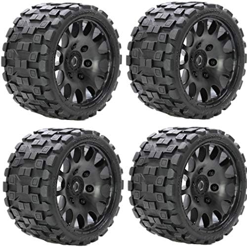 Powerhobby Scorpion Belted Monster Truck RC Tires/Wheels w 17mm Hex (4) Sport Compound FITS : Arrma Outcast Kraton Talion Notorious Fazon Speed Run …