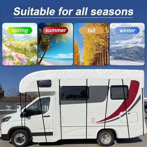 Heavy Duty RV Roof Cover, Waterproof Campers Roof Cover for Class A/B/C