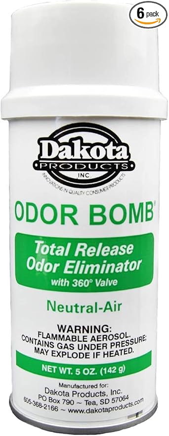 Dakota Odor Bomb Odor Eliminators - Packs by Rock Ridge (Neutral Air, 6-Pack)