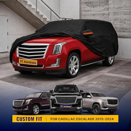 X AUTOHAUX Outdoor Full Car Cover Waterproof for Cadillac Escalade 2015-24
