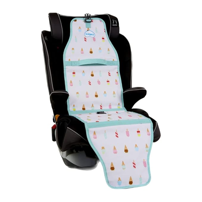 Cool Carats Car Seat Cooling Pad for Babies, Toddlers, and Kids - Comfortable and Durable Cooling Pad for Hot Summer Days - One Size Fits All, Popsicle White