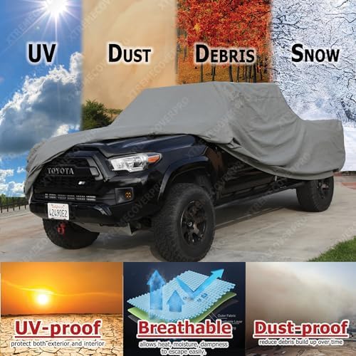 Car Cover fit 2014-2018 GMC Sierra HD Crew Cab 8ft Bed Dually ProPlus Gry