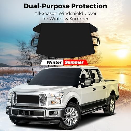 EcoNour Truck Windshield Cover for ice and Snow, Front Window Protector