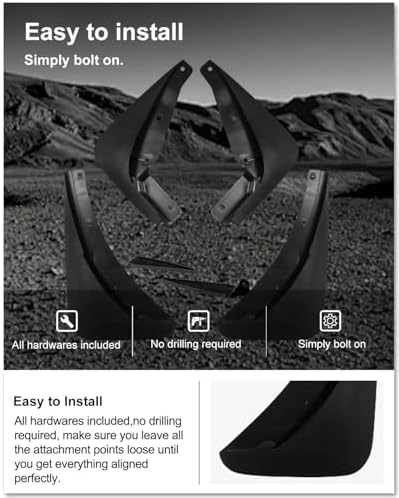 Kiwi Master Mud Flaps for 2015-2023 Dodge Challenger