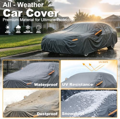 GUNHYI Premium Car Cover Custom Fit Mercedes-Benz CLS, 16 Layers Heavy Duty Car Cover Waterproof All Weather with Zipper Door for Sun Rain Snow Dust Uv Protection