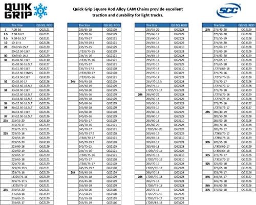 Security Chain Company QG3261 Quik Grip Wide Base Type DH Light Truck Tire Traction Chain - Set of 2