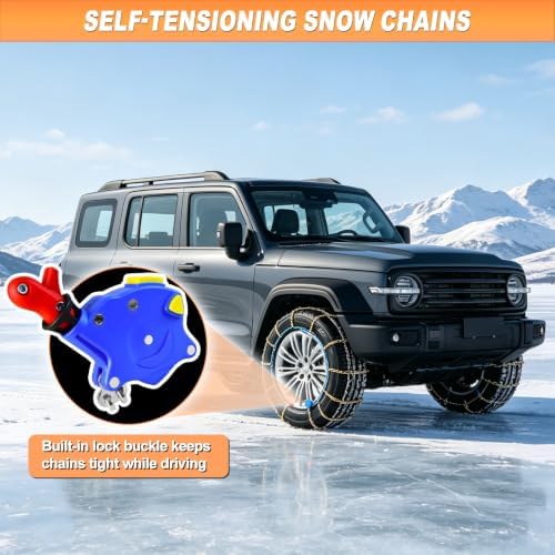 Upgraded Manganese Steel Break-Resistant Auto Lock Snow Tire Chains