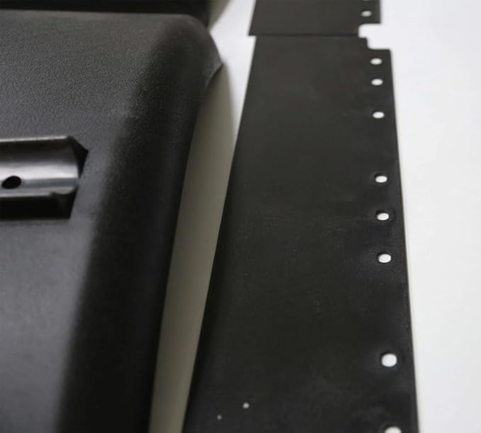 Mytee Products Black Poly Quarter Fender for Semi Truck Set 24"x24" - Standard Mounting Tube Bracket Kit Included - Semi Truck Accessories for Kenworth Freightliner Peterbilt (Set of 2)