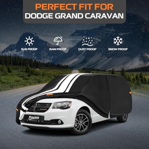 Kayme Heavy Duty Car Cover for Dodge Grand Caravan (1987-2020) Waterproof