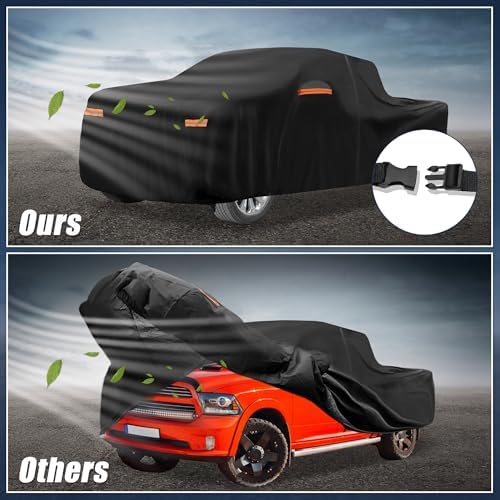 X AUTOHAUX Waterproof Full Car Cover for Dodge for Ram Crew Cab 210D-PU