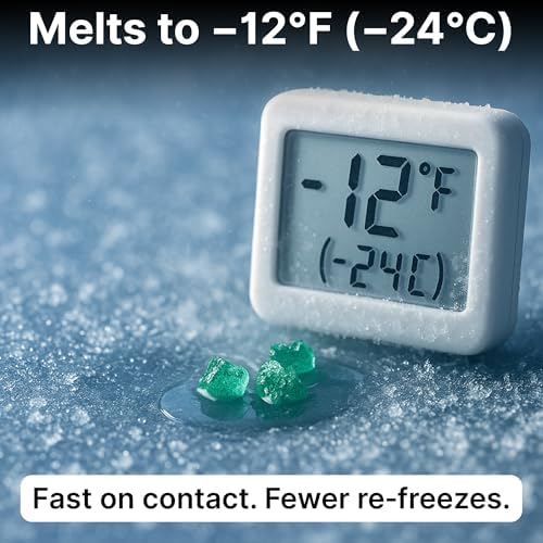 Thawtful Pet Safe Ice Melt – Pet Friendly Ice Melt, Snow Melt – Green Granules with CMA, Melts to −12°F (−24°C) - Driveway Salt & Sidewalk Salt for Ice (5 qt. - 10.6 lb.)