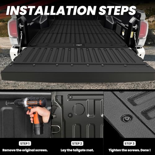 LASFIT Tailgate Mat for Toyota Tacoma 2016-2023 (Not Fit Drop-in Liners)