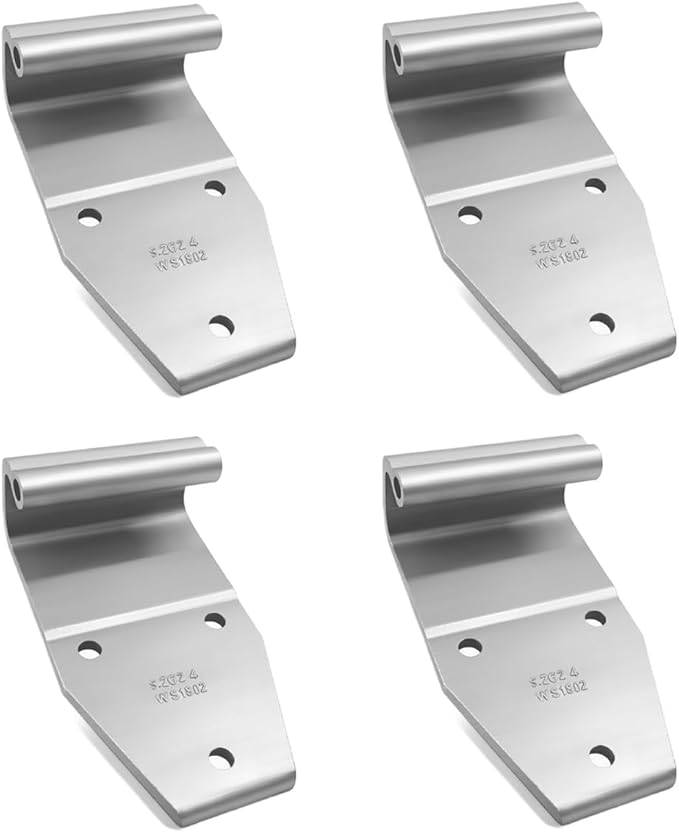 HS1802 S2624 Commercial Vehicle Three-Hole Door Hinge - 7.08x3.85x2.48in, Φ0.33, Heavy-Duty Steel, for Trucks & Buses - Durable & Precision-Made（4-Piece Set）