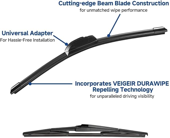 3 Pack Windshield Wiper Blades Compatible With Toyota Sienna 2020 2019 2018 2017 2016 2015 2014~2011 Automotive Replacement Front Rear Wiper Blades Set For My Car - 28" 20" 16"