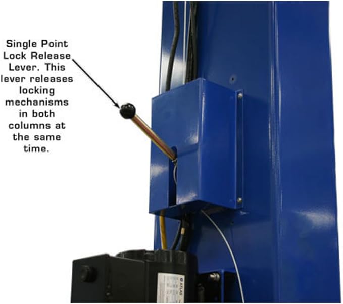 Atlas Automotive Equipment PV12PX 2-Post Commercial Grade Vehicle Lift, 14’ Minimum Ceiling Height, 12,000lb, 13'9"-14'9" Adjustable Height, Clear Floor, Extra Wide/Tall, Dual Direct Drive Cylinders