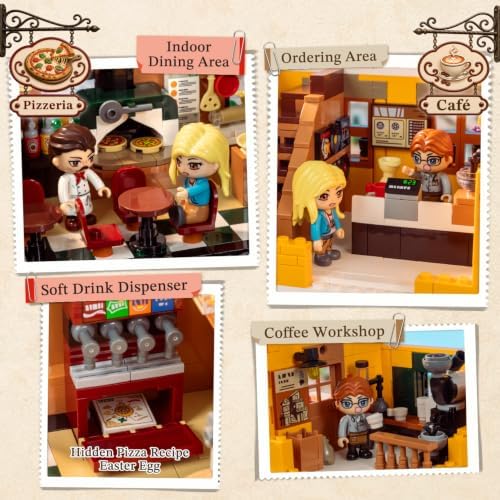 PANTASY Italian Corner Building Set for Adults, Modular City Street Model