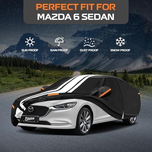 Kayme Heavy Duty Car Cover for Mazda 6 (2002-2026) Waterproof All Weather