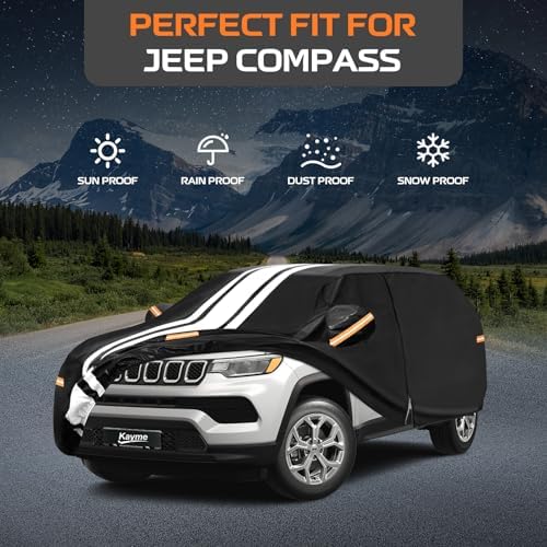 Kayme Heavy Duty Car Cover Custom Fit for Jeep Compass (2006-2026)