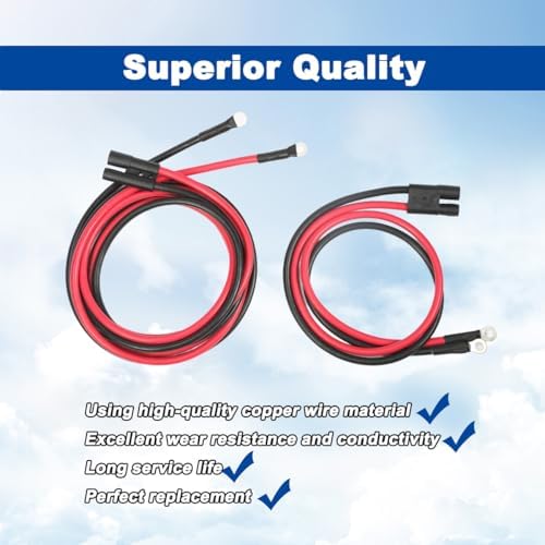 Snow Plow Power Ground Cable Repair Kit for BOSS Plows, Truck and Plow Side Replacement Harness Fit HYD01684 HYD01690