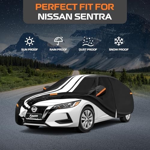 Kayme Nissan Sentra Car Cover Waterproof All Weather for Automobiles