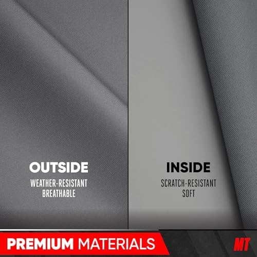 Motor Trend Breathable Lightweight Car Cover, Anti-Moisture Build-Up Water-Resistant Scratch-Resistant Travel-Friendly, Universal Fit for Cars SUVs Trucks Vans All-Weather Outdoor/Indoor, (XL) 210" L