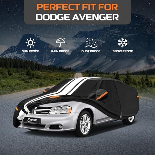 Kayme Heavy Duty Car Cover for Dodge Avenger (1994-2015) Waterproof