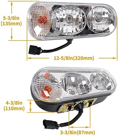 ECOTRIC Halogen Snow Plow Lights Kit Compatible with Boss Western Meyer