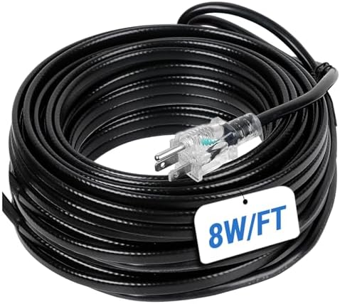 80FT Heat Tape for Roof and Gutters, 8 Watts/ft Roof Heat Cable
