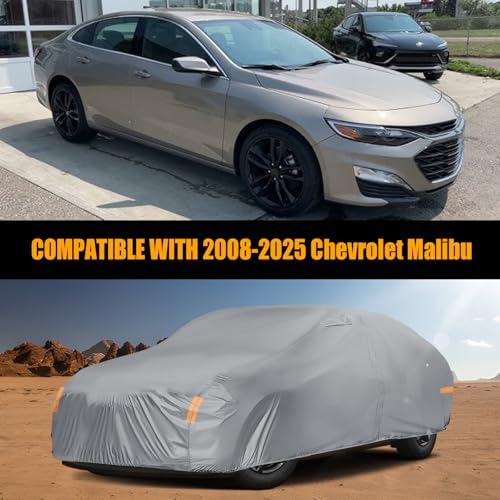 Waterproof Car Cover Compatible with 2008-2025 Chevy Malibu SS/LS/LT